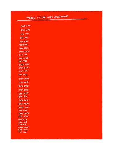 Three Letter Word Band Names, 2012
