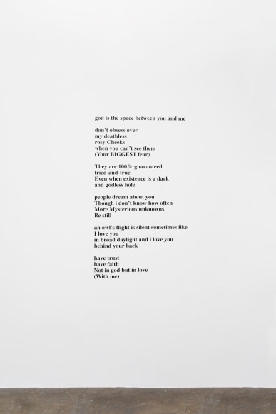 Cristine Brache god is the space between you and me, 2021