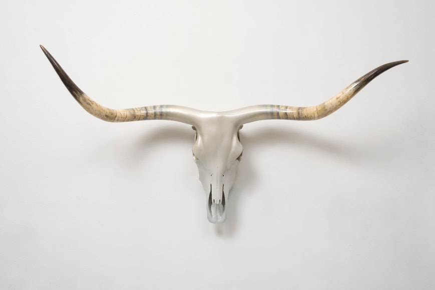Untitled, 2015 Urethane and gold leaf on bone
