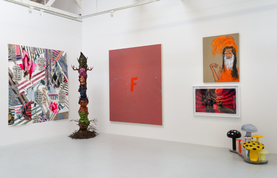 Installation view of "Flaming June VII (Flaming Creatures)"
