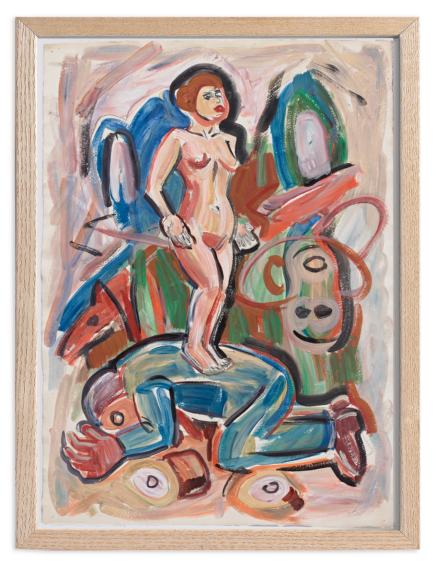 Viola Frey Untitled (Nude Woman on Lying Man), 1985