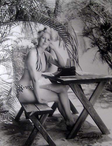 Bunny at Picnic Table in Handmade Bikini - Miami, FL