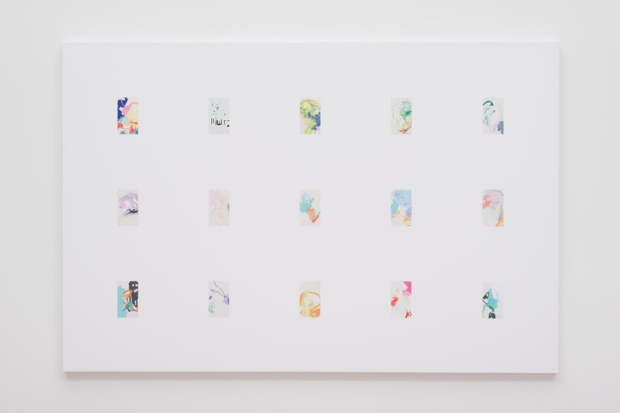 iPhone Paintings 16-30 Second Quarter 2016, 2017, Archival inkjet print and acrylic on canvas