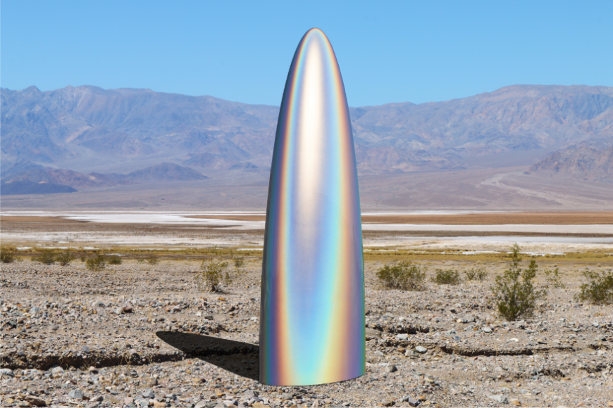 Gisela Col&oacute;n, Untitled (15 Foot Parabolic Monolith Iridium),&nbsp;2019