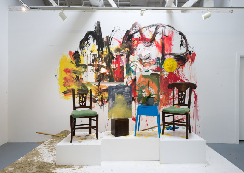 Installation view of Los Super Elegantes "I Am The Door"