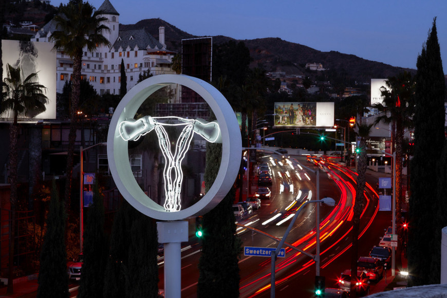 Champ, 2018-2019 installation , Public sculpture on Sunset Boulevard outside of The Standard in Hollywood through February 2019