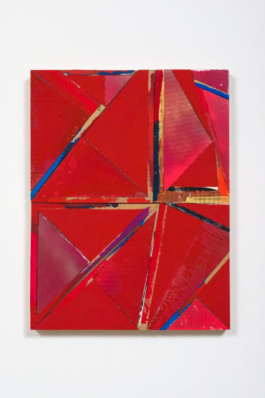 Lecia Dole-Recio, Untitled (rd.trngls.gld.bl.lns.crdbd.), 2015