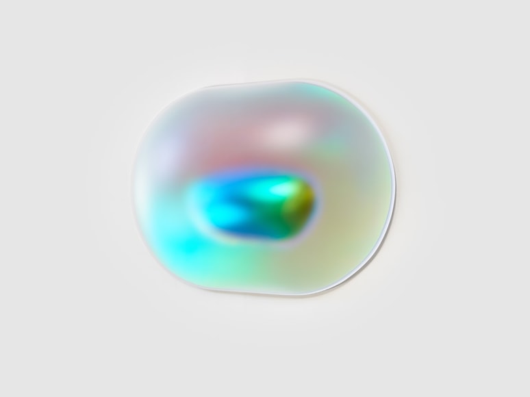 Side View,&nbsp;Oblate Ellipse (Aqua Blue)