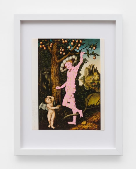Betty Tompkins Women Words (Lucas Cranach The Elder #2), 2019