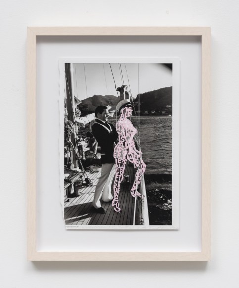 Betty Tompkins, Women words (Helmut Newton #16), 2019