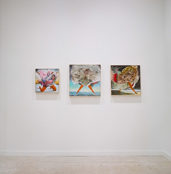 Installation view Selections from the New Wave Residents: Estelle Maisonett, Joiri Minaya, Renzo Ortega and Asser Saint-Val, (2021)