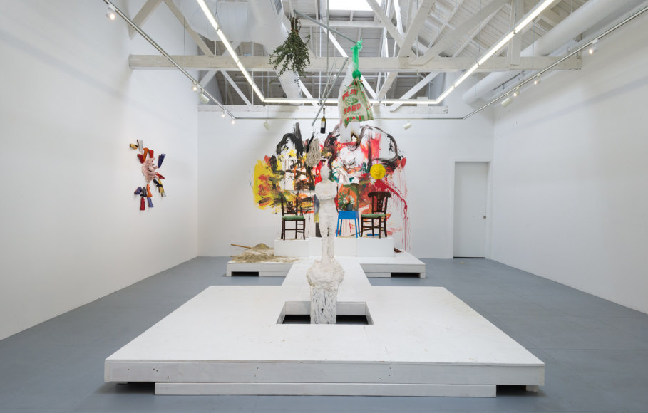 Installation view of Los Super Elegantes "I Am The Door"
