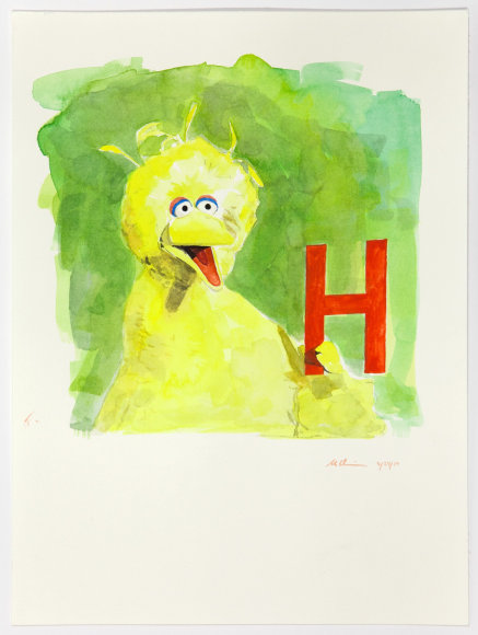 "H" is for Heroin, 2015, Watercolor on paper