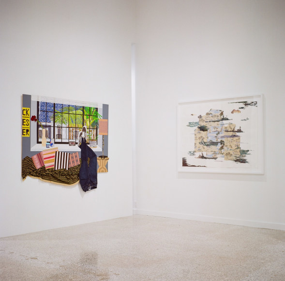 Installation view Selections from the New Wave Residents: Estelle Maisonett, Joiri Minaya, Renzo Ortega and Asser Saint-Val, (2021)