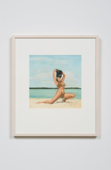 Bettie Page Clutching her Hair at Key Biscayne, FL