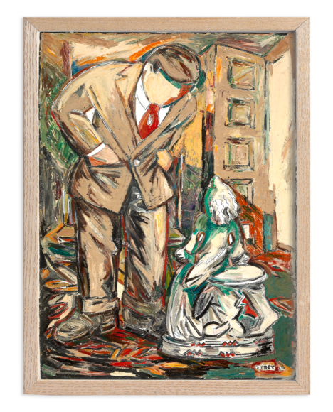 Viola Frey Untitled (Man with Meissen Figurine), 1982