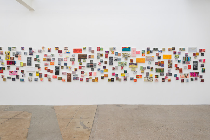 Installation view of Betty Tompkins Sex Works / WOMEN Words, Phrases and Stories