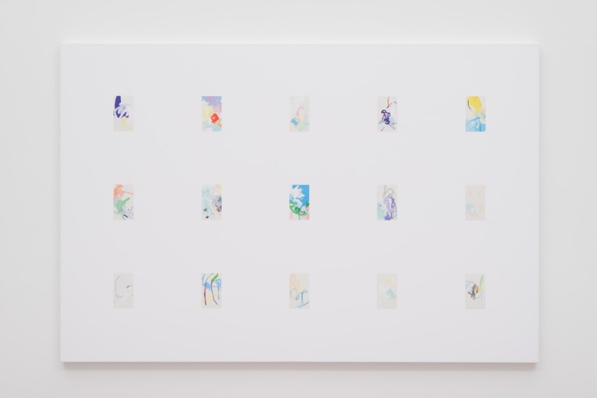 iPhone Paintings 31-45 Third Quarter 2016, 2017, Archival inkjet print and acrylic on canvas