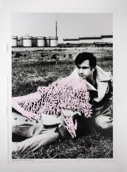 Betty Tompkins, Women words (Helmut Newton #15), 2019
