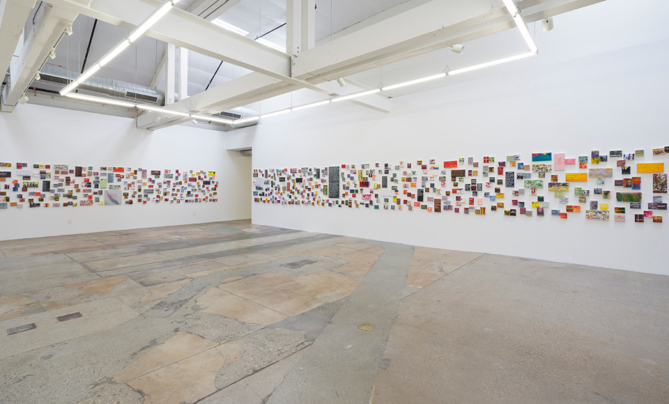 Installation view of Betty Tompkins Sex Works / WOMEN Words, Phrases and Stories