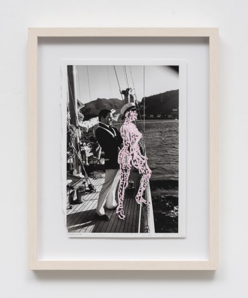 Betty Tompkins Women words (Helmut Newton #16), 2019