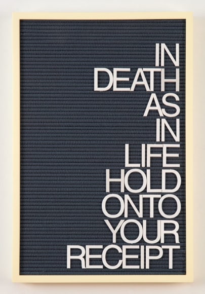 Maynard Monrow, Untitled / Receipt (Yellow/Grey), 2018