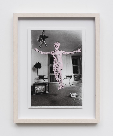 Betty Tompkins Women words (Helmut Newton #12), 2019