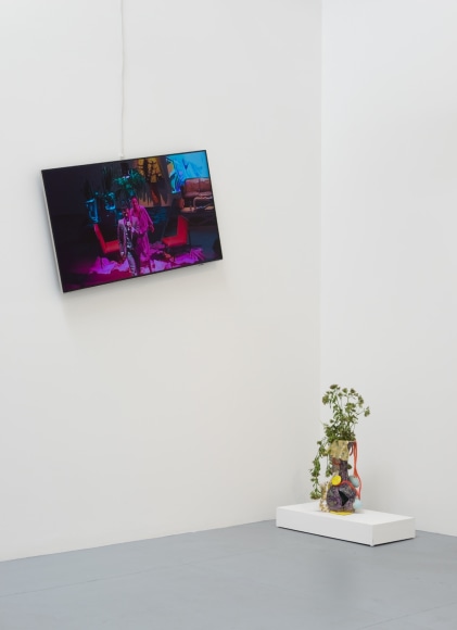 Installation view of Los Super Elegantes "I Am The Door"