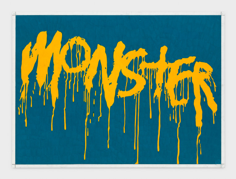 Andrew Brischler MONSTER (Peacock Blue/ Sunburst Yellow Drips), 2018-2019