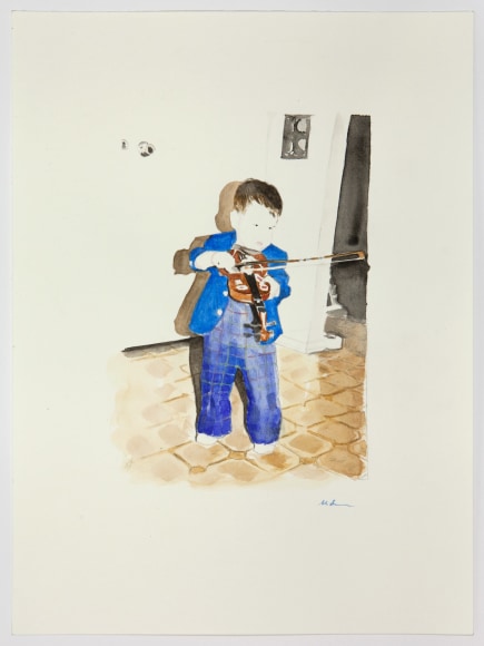 Plaid Onesie, 2014, Watercolor on paper