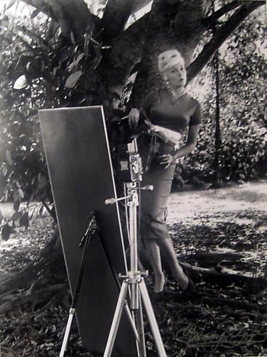 Bunny with Mirror in her Backyard-Miami, FL 