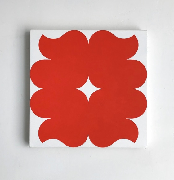 Linda Daniels, Red with White, 2018
