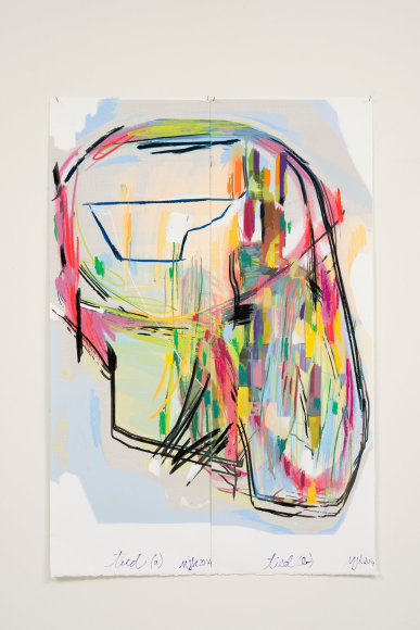 Duelist, 2014, Mixed media on paper
