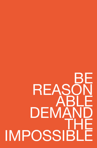 Maynard Monrow, Untitled, Be Reasonable (Orange), 2024