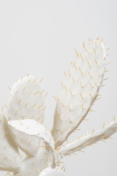 Eileen, 2015 Urethane on aluminum, gold plated needles