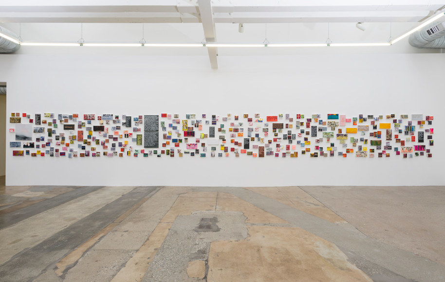 Installation view of Betty Tompkins Sex Works / WOMEN Words, Phrases and Stories