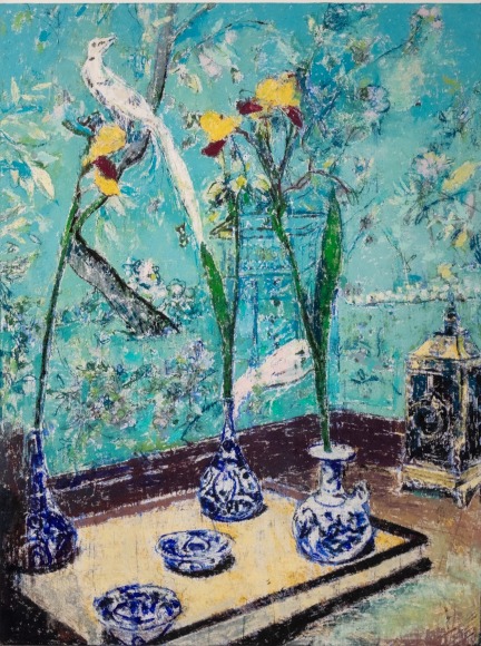 13 Rue M&eacute;chain, Paris&nbsp;Apartment of Pauline de Rothschild, 2019, Oil on canvas