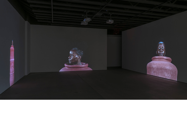 Installation view, Simone Leigh: I ran to the rock to hide my face the rock cried out no hiding place, Kansas City Art Institute