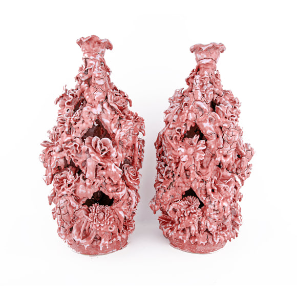 Anthony Sonnenberg, Pair of Candelabras (Flesh and Bone), 2020