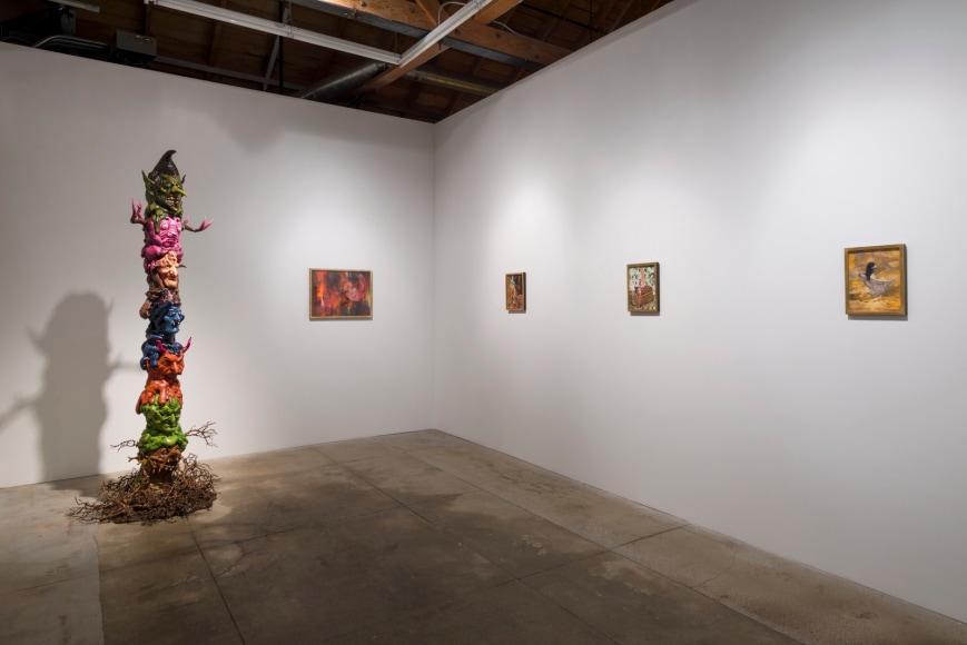 Installation view of Marnie Weber "Chapel of the Moon"