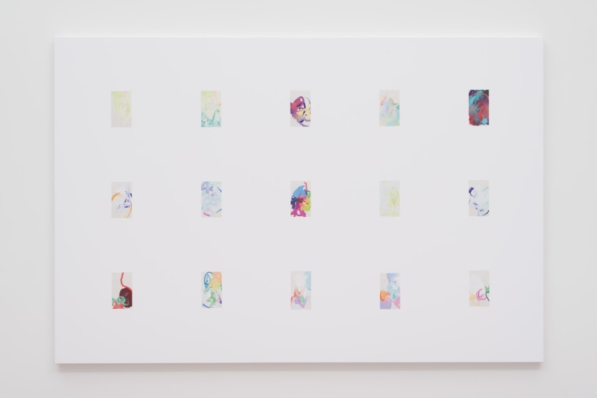 iPhone Paintings 1-15 First Quarter 2016, 2017, Archival inkjet print and acrylic on canvas