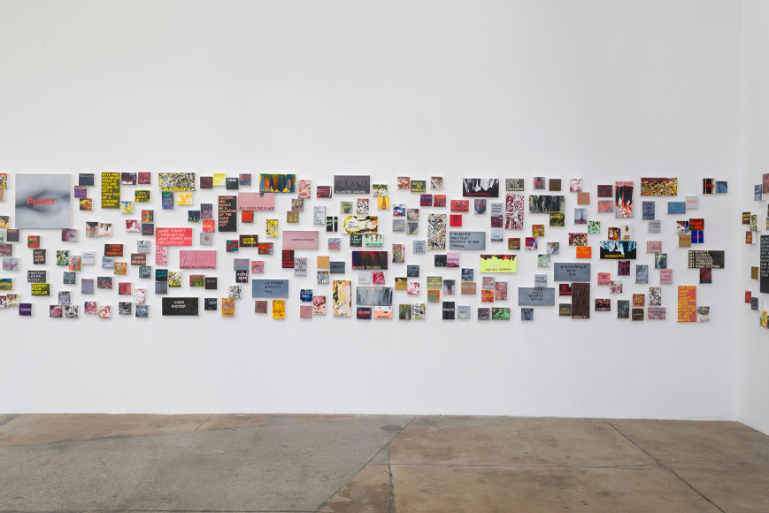 Installation view of Betty Tompkins Sex Works / WOMEN Words, Phrases and Stories