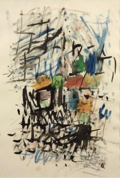 Lea Nikel Untitled Abstract Mixed Media on Paper