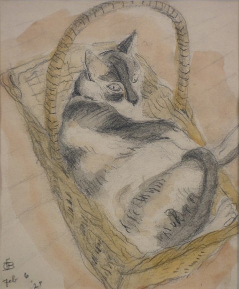 Oscar Bluemner Florianus Cat Watercolor