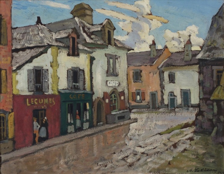 Arnold Lakhovsky Russian European Street Scene Oil