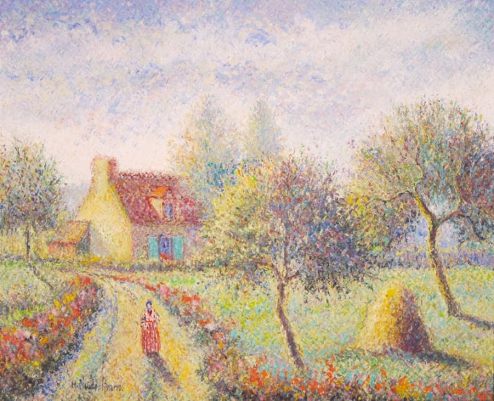 H Claude Pissarro La Maisonnette de Moussy Oil on Canvas