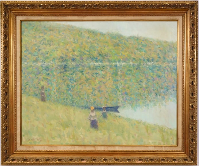 Andre Gisson Wixon Pond Oil on Canvas