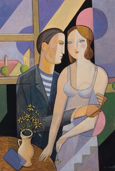 Bela de Kristo Hungarian Les Amoureux Hongroise The Hungarian Lovers oil