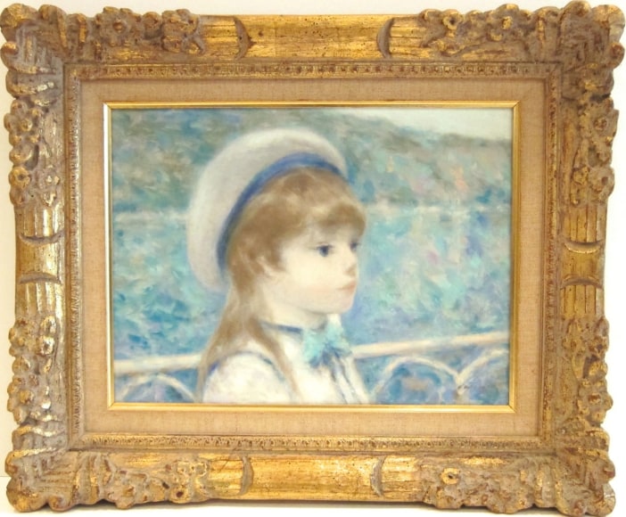 Andre Gisson Portrait of a Girl in Landscape Oil on Canvas Signed