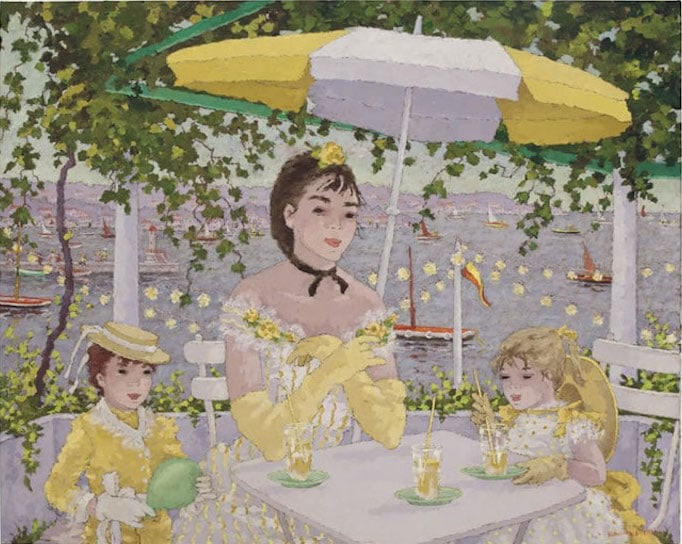 Suzanne Eisendieck German French Fête aux Hirondelles Oil on Canvas